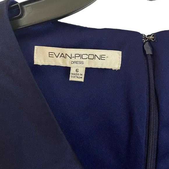 EVAN PICONE | Shiny Blue Violet Cap Sleeve Ruffle Evening Cocktail Sheath Dress - Picture 2 of 10